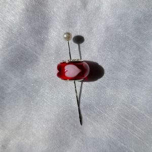 Pandora sterling silver Retired Love Pink & Red Hearts Murano Glass